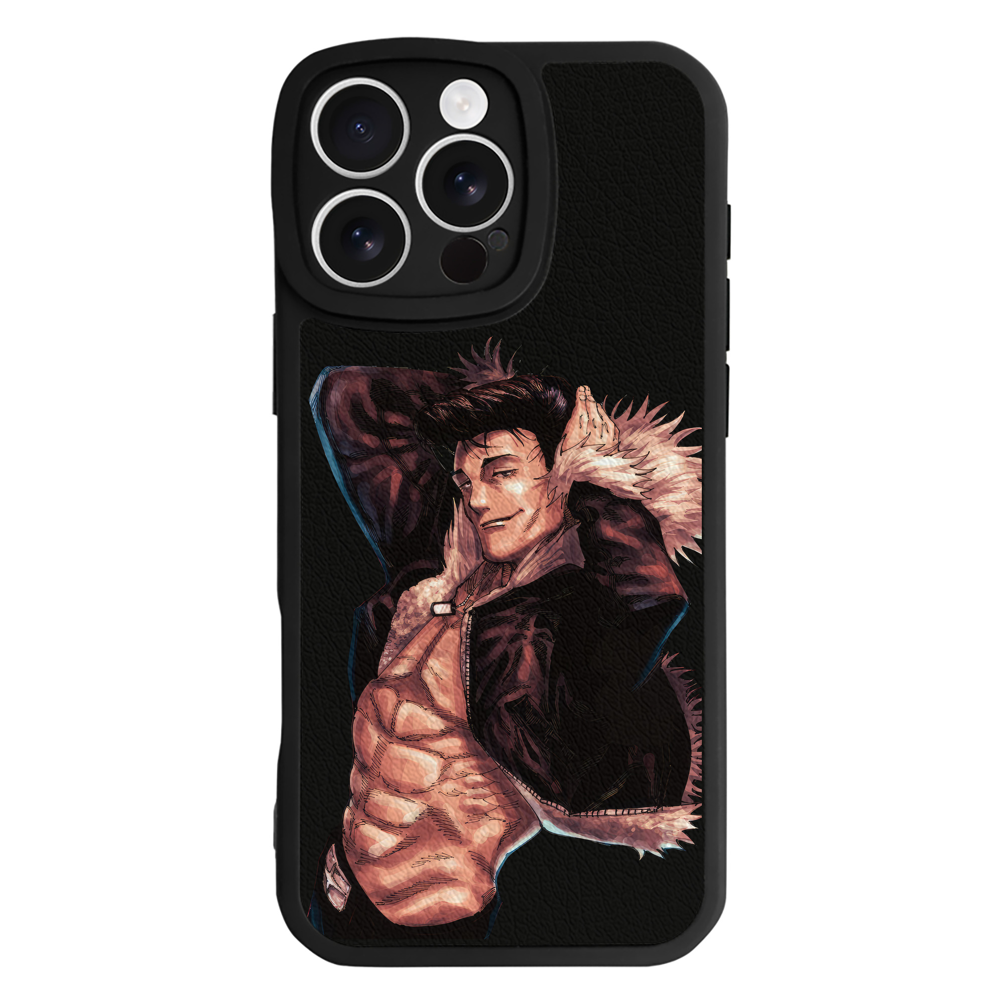 （画像用） 呪術廻戦 Jujutsu Kaisen 【iPhone 16シリーズ対応】シリコンスマホケース（レザー調） 材質：シリコン